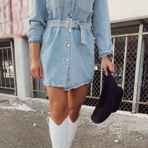 Kittenish Denim Dress